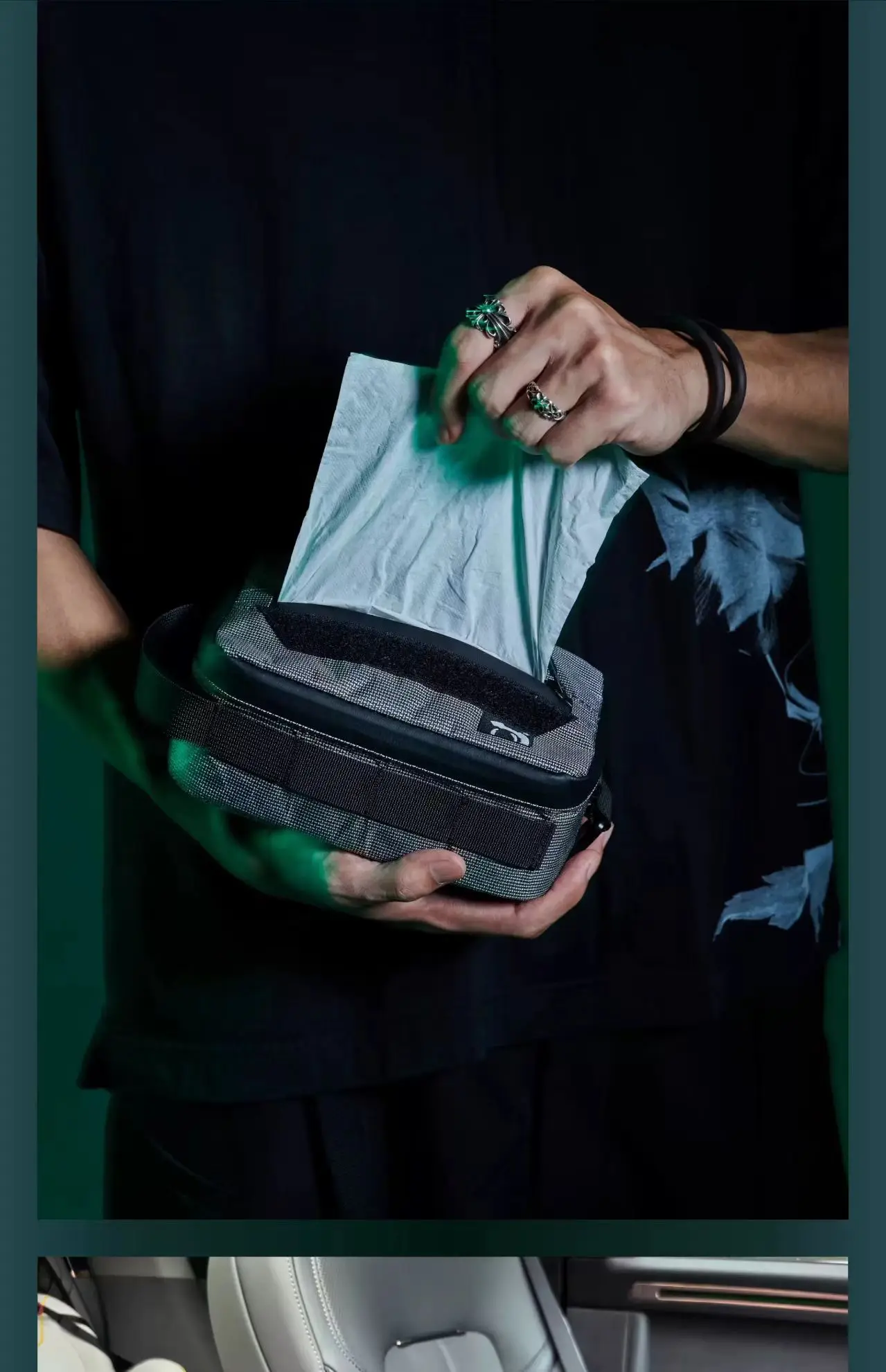Overclock roam 25ss S-12 Portable Tissue Box for Car techwear accesoories edc carrier
