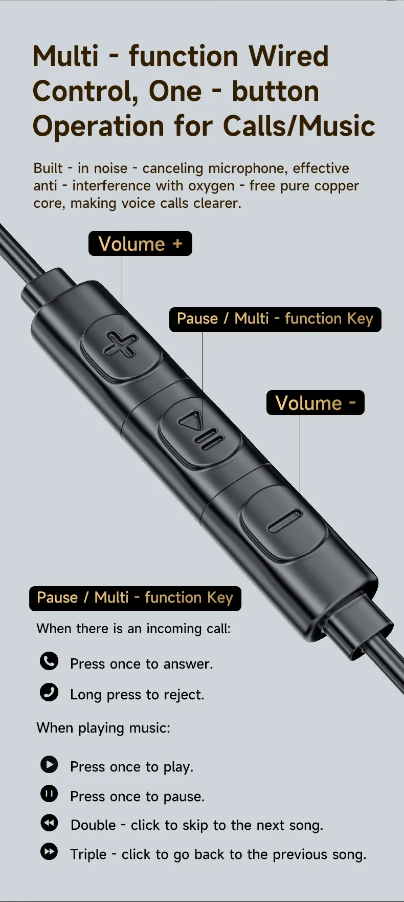 Cuffie sportive open ear cablate con microfono enc e usb-c_voghion.com