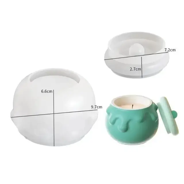 Cream Honey Jar Storage Candle Holder DIY Drip Resin Gypsum Box Candle Cup Jewelry Ornaments Silicone Mold 3