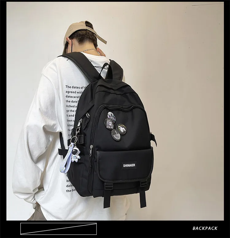 4685 2021 Новый высококлассный школьный ранец Корейская версия Harajuku ulzzang рюкзак для