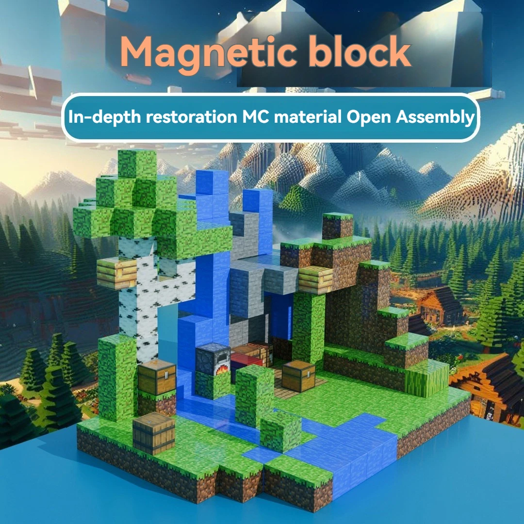 Magnetic Building Blocks Magnetic Blocks-Crafted DIY Assembly for Kids Tabletop Decoration New Models Educational Toy for Children 5+