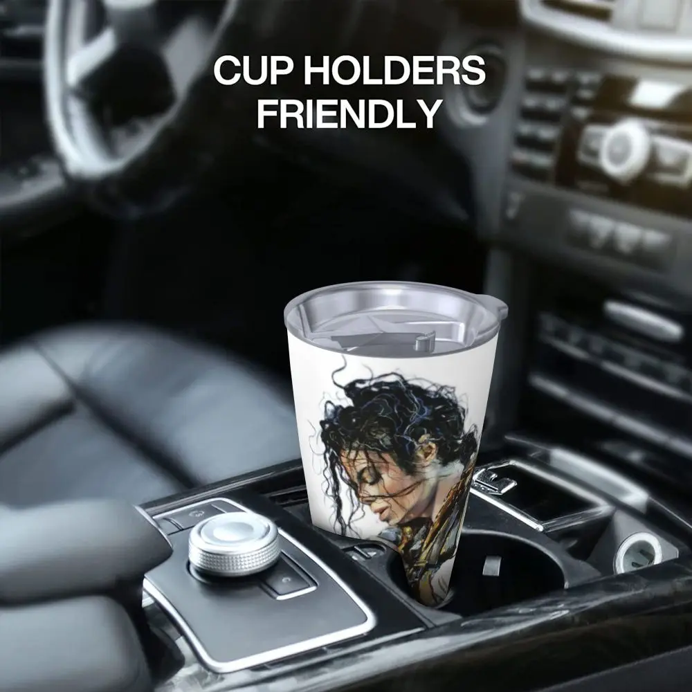 Michael Jackson Musicians Singers Dancers Stainless Steel Tumbler Vacuum Insulated Mug Thermal Cold Cup Straw With Lid 20oz
