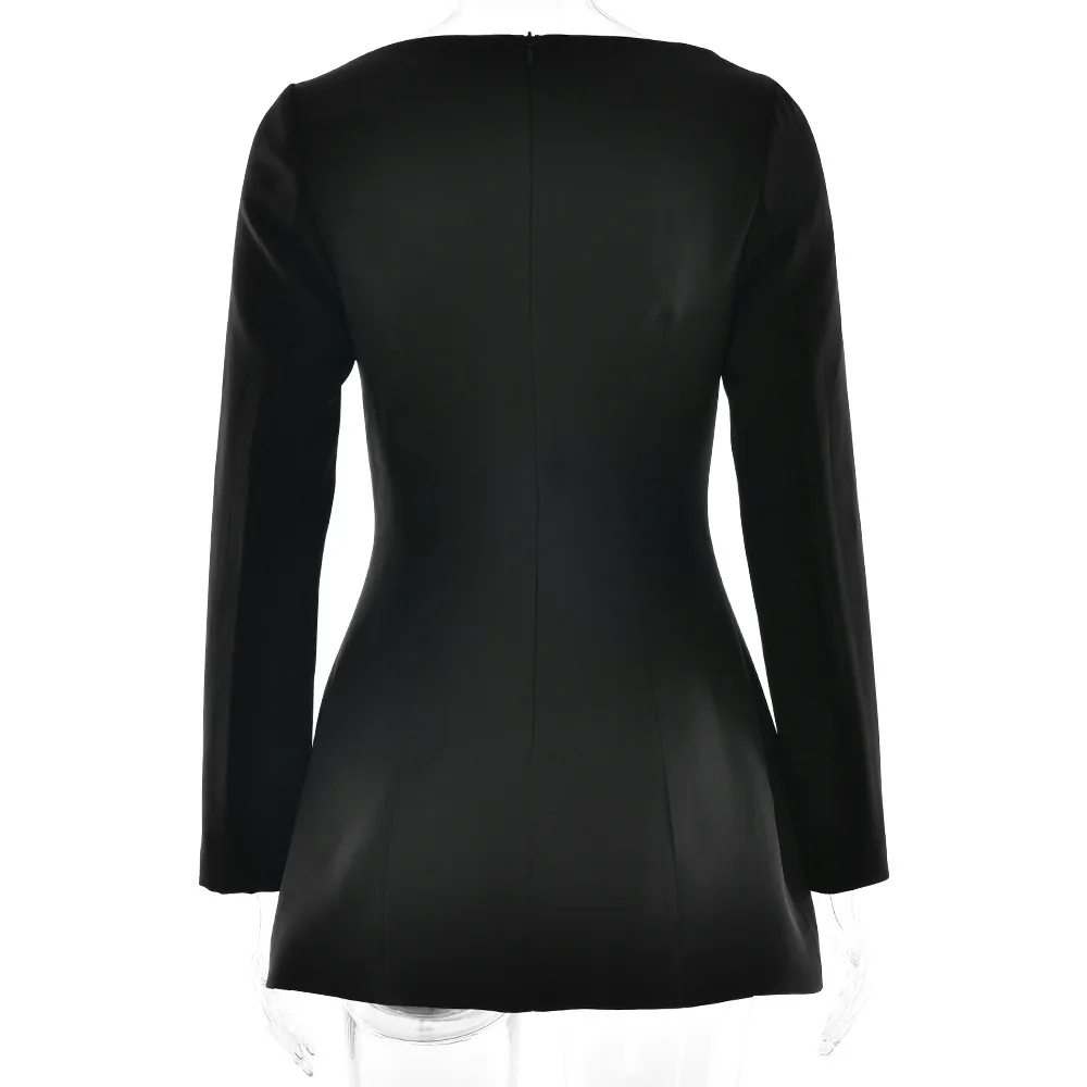 JULISSA MO Round Neck A-line Bow Women Dress Red Long Sleeve High Waist Dress Female Autumn Winter Slim Elegant Streetwear 2025