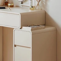 Commodes de chambre modernes blanches avec miroir, Commodes de rangement chics, Coiffeuse étroite de luxe, Meuble de Maquillage, meubles mignons 3