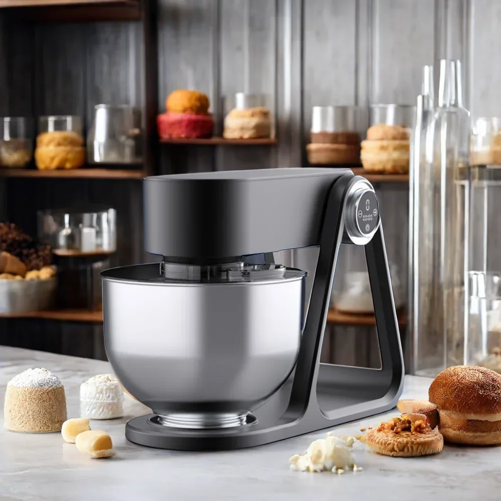 Electric Food Mixer For Baking Cakes, Eggs with Stainless Steel Egg Beater, Dough Hook Attachment