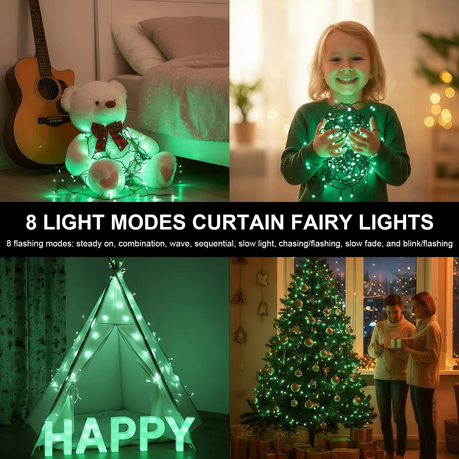 50m 400 LED Outdoor String Light IP44 Waterproof Christmas String Lights for Outside/Indoor/Party/Christmas Decor