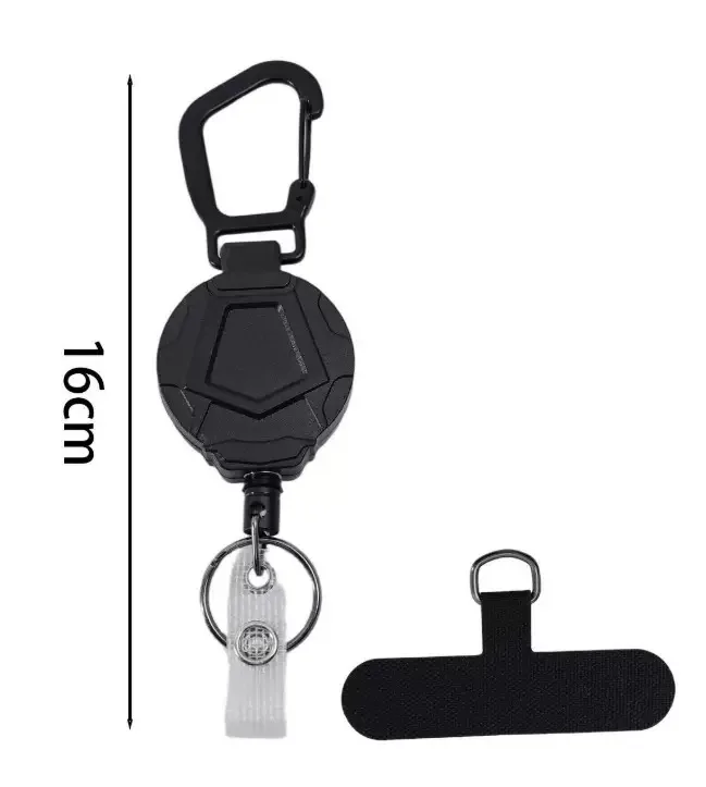 Retractable Anti-Theft Phone Lanyard with Carabiner Clip