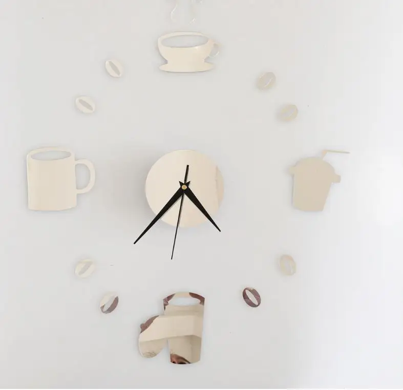 NEW Creative Diy Numbers Heart Art Wall Clock Acrylic diy Clocks Quartz Watch Living Room Modern 3d Mirror Stickers Home Decor 3