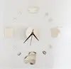 NEW Creative Diy Numbers Heart Art Wall Clock Acrylic diy Clocks Quartz Watch Living Room Modern 3d Mirror Stickers Home Decor 3