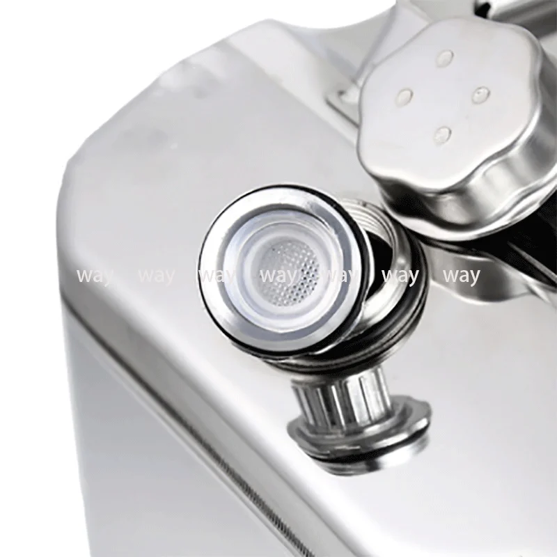 15L-40L Litres 201 Stainless Steel Fuel Tank Petrol Storage Oil Jerrycan Gas Can Car Motorbike Truck Car Fuel-jugs with Oil Pipe