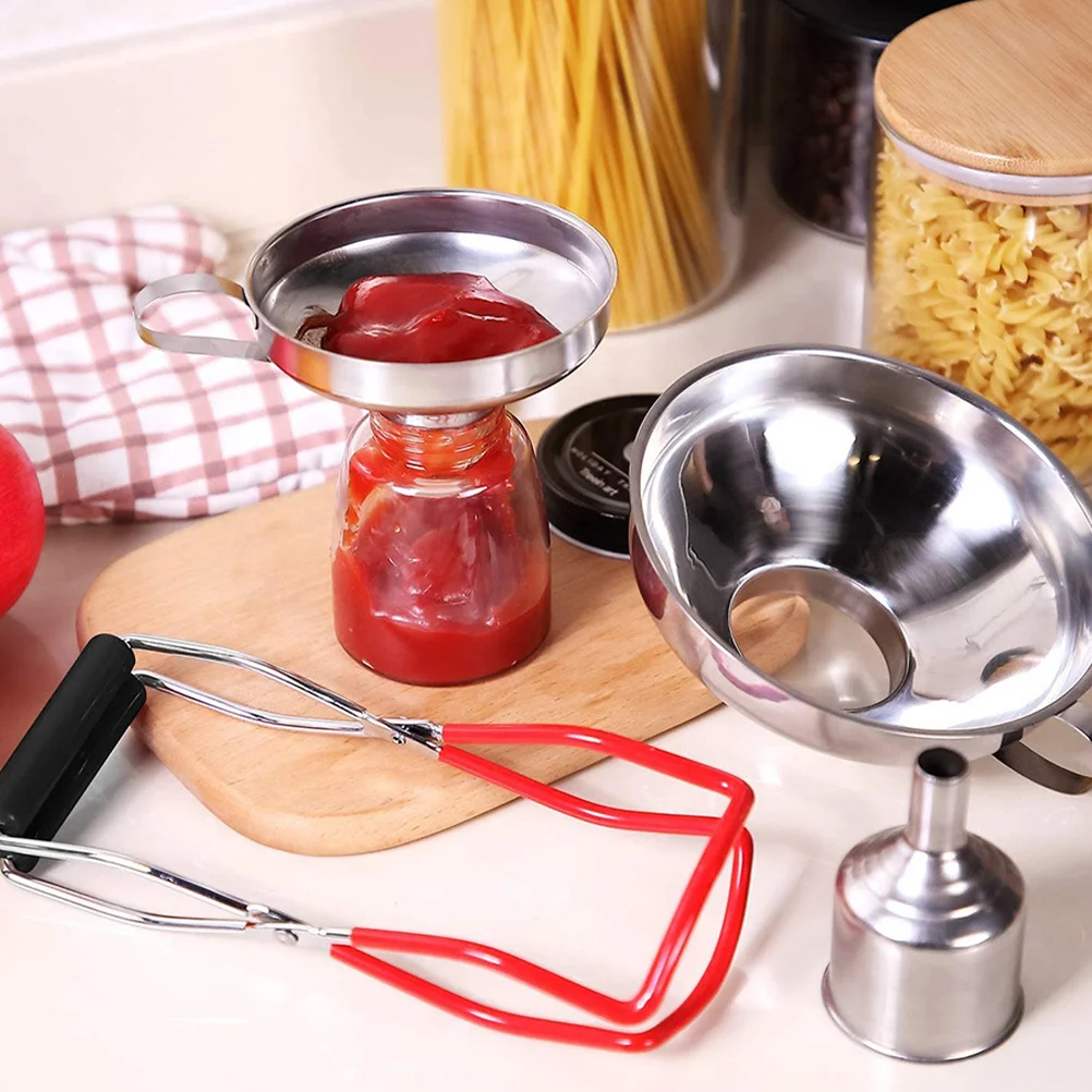 

Can Clip Oil Funnel Sauce Anti-slip Kitchen Gadget Lifting Canning HomeFunnel