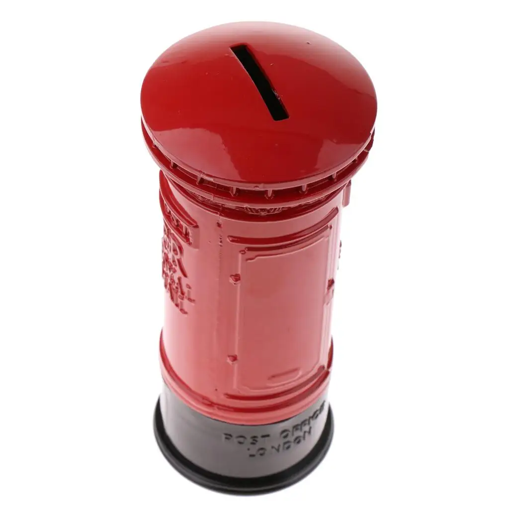Piggy Bank London Street Letterbox Red Metal Ornament House Toy Kid Gift piggy bank,wooden piggy bank,coin bank,coin holder,wooden money box