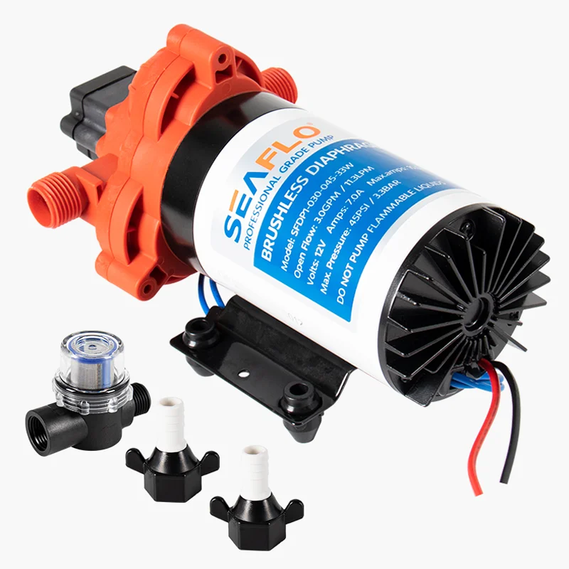 Pompe à Membrane Auto-amorçante 12V 35 PSI - Pour Bateau, Camping-car, Yacht - Neuf