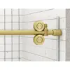 48" W x 76" H Frameless Sliding Glass Shower Door with Handle Clear Tempered Glass Stainless Steel Frame Adjustable Installation 5