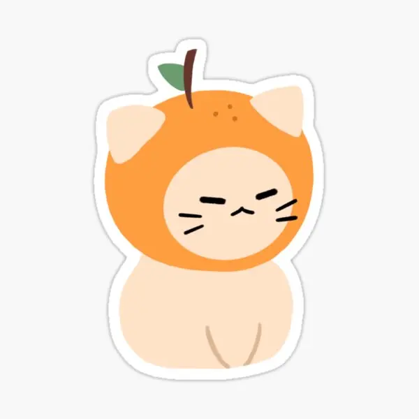 

5 шт. наклеек мандарина для декора фона окна комнаты забавные аниме украшения для автомобиля багажа дома детские наклейки для ноутбука Мультяшные