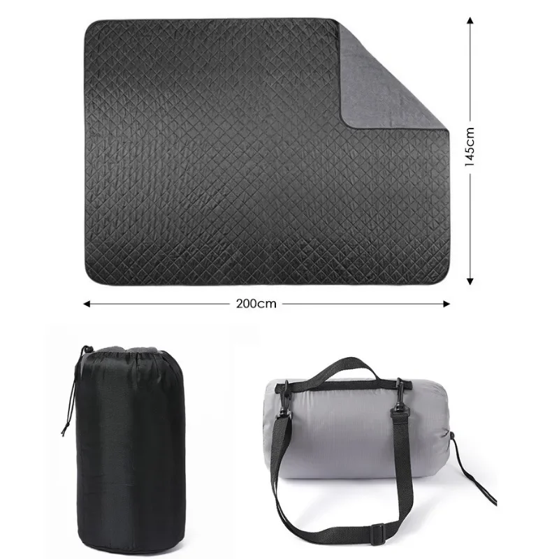 Shake Grain Fleece Camping Mat Outdoor Camping Blanket Waterproof Moistureproof Thickened Portable Foldable Picnic Mats 6