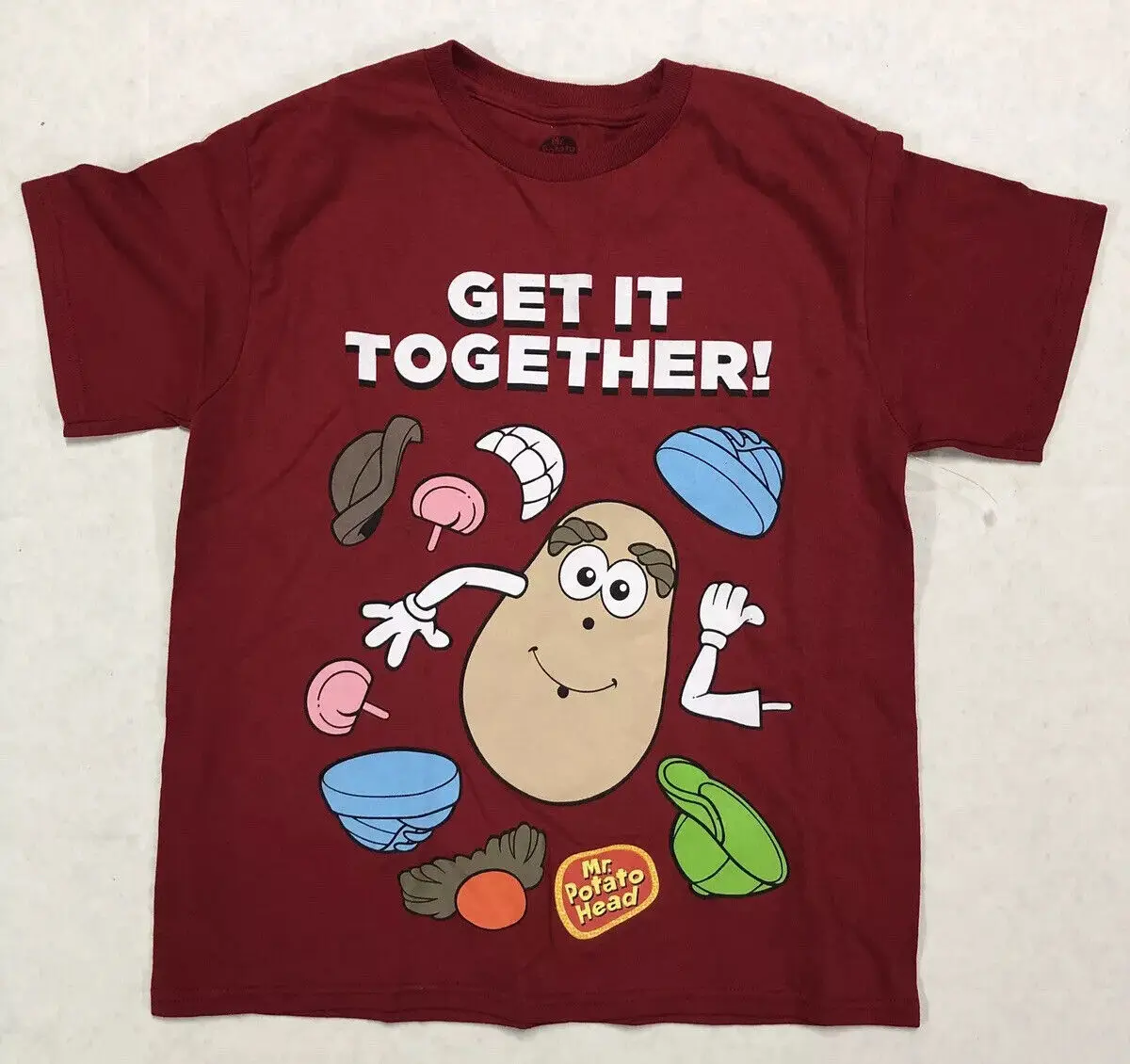 Mr Potato Head T Shirt Boys Xl 14-16 Red Tee Nwot "Get It Together" Cotton
