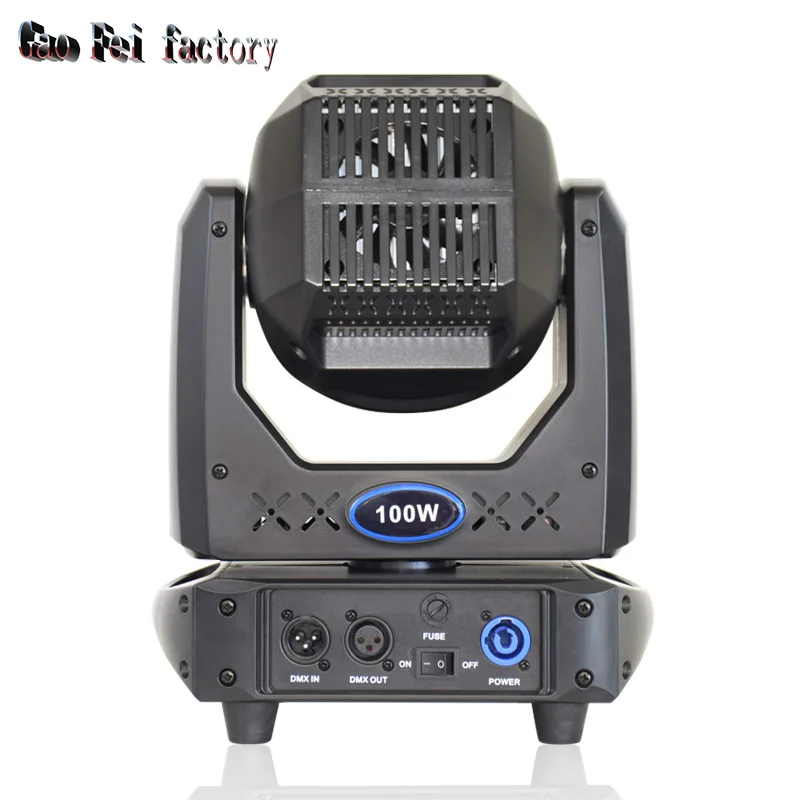 ムービングヘッド付きステージライト,100w ledライト,15 dmx