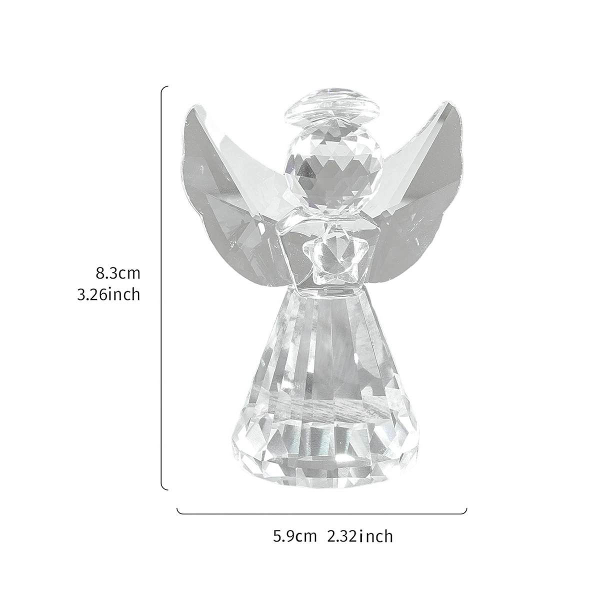 1PC Love Angel and Cross Prism Shaped Glass Crafts, Window Sills Sun Catcher Ornament Prism Light Catching Decorative Crafts