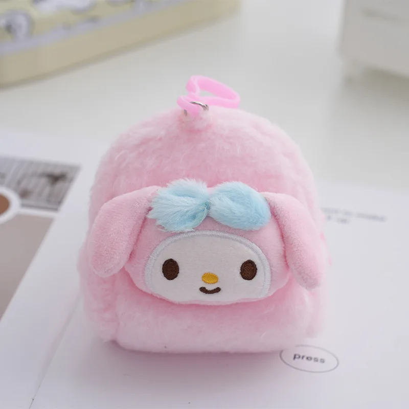 Wholesale 20pcs/lot 4inch Kuromi Melody Plush Toys Keyring  Purse Pendant Wallet Coin bag Backpack for Children Gift Girl Doll 5