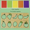 Wooden Montessori Early Education Fruit Vegetable Pairing Puzzle Kids Color Recognition Game Educational Toys For Children 3