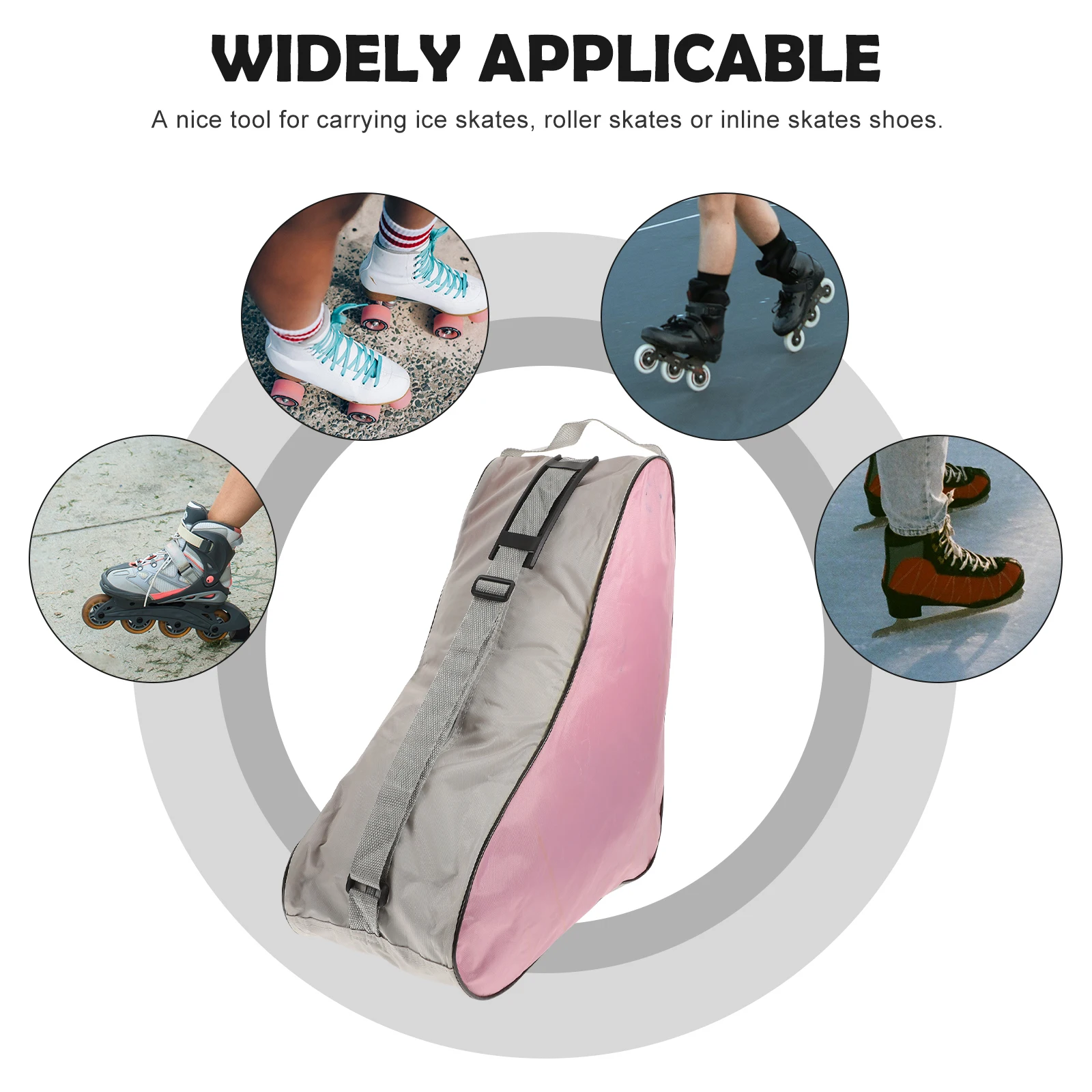 Ice Skating Roller Inline Handbag Storage Figure Women Skates Bags Adjustable Shoulder Strap Skating Bag Roller Skates Carry Bag 3