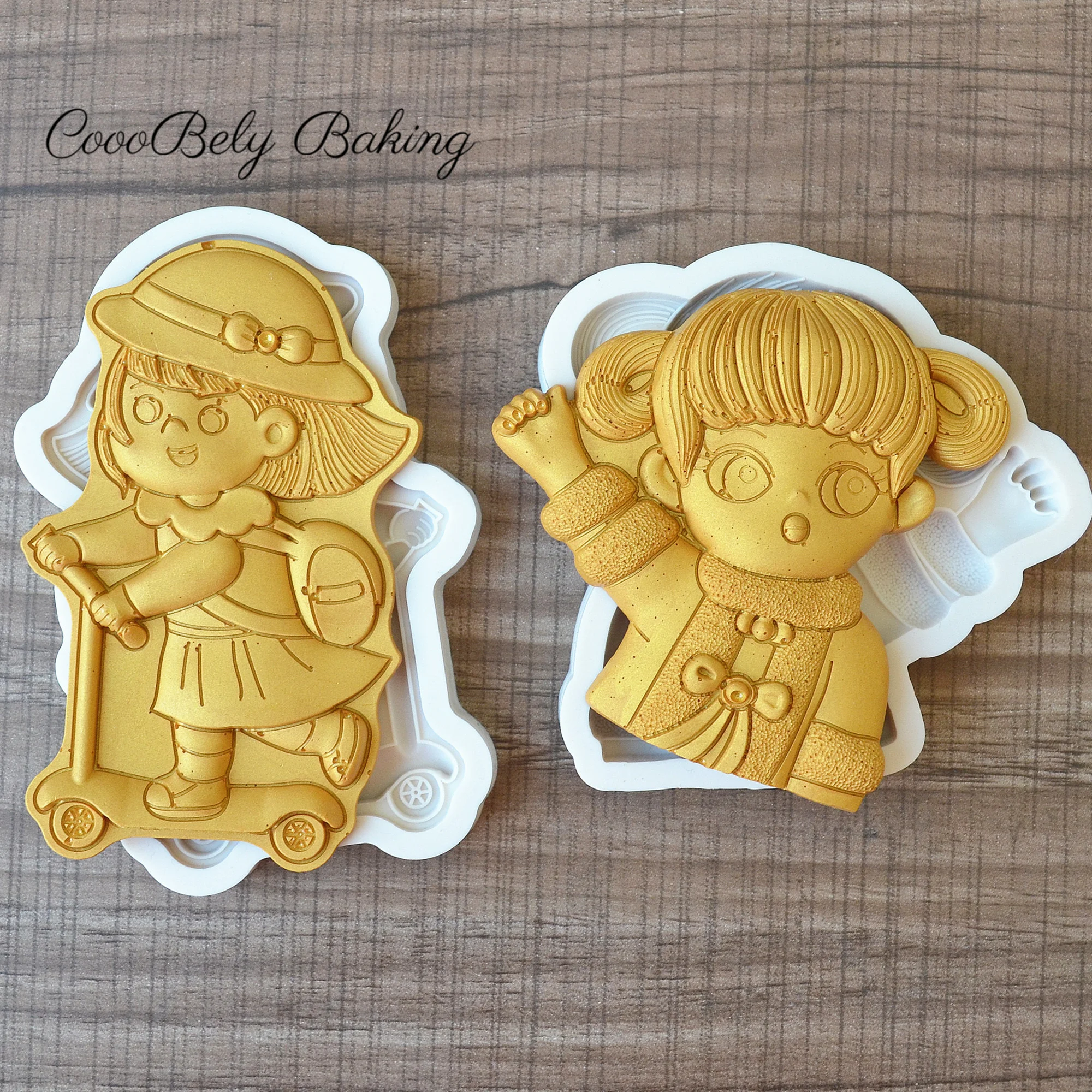 

Happy Girl Cake Border Silicone Mold DIY Cake Baking Decoration Fondant Cake Decoration Border Molds Kitchen Baking Accessories