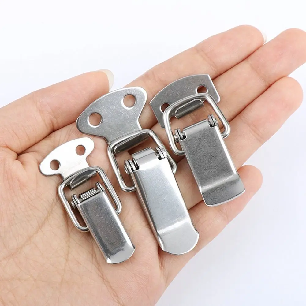 Toggle Latch Catch Stainless Steel Duckbill Spring Buckle Toolbox Lock Cabinet Boxes Handle Toggle Lock Clamp Hasp toggle latches