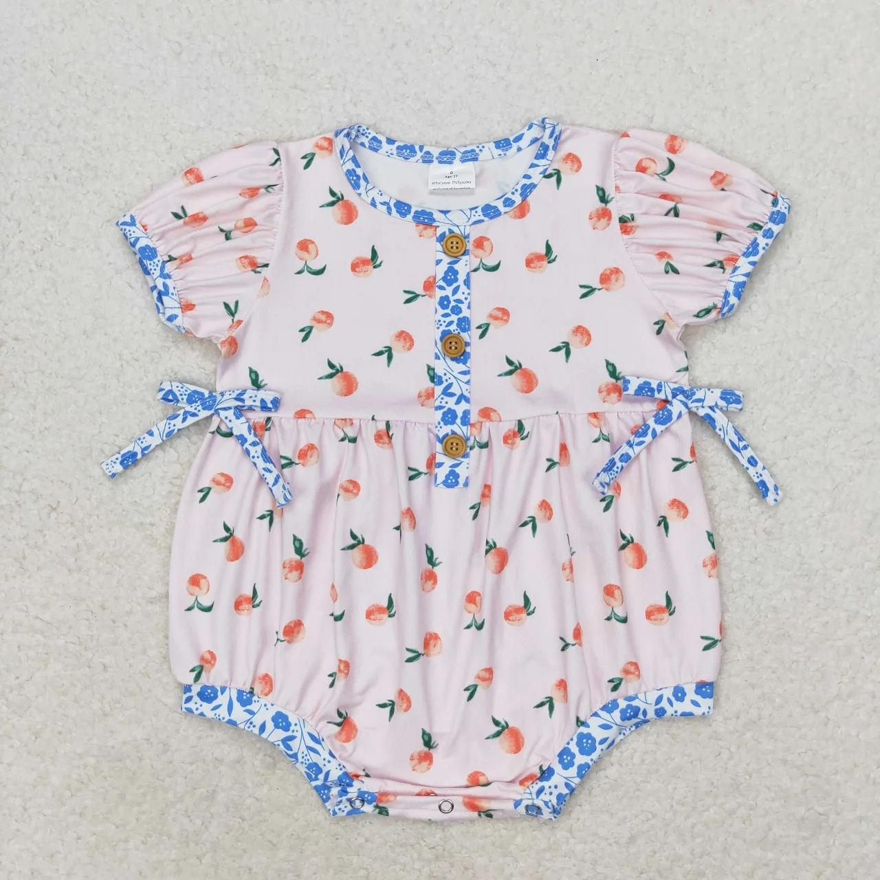 Wholesale Children Summer Wear Newborn Romper Baby Girl Floral Ducks Bubble Jumpsuit Kids Toddler Infant One-piece Clothing 4