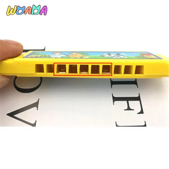Kids Early Educational Music Learning Toy Wood Plastic Harmonica Fun Double Row 16 Holes Musical Toy Harmonica Random Color 2