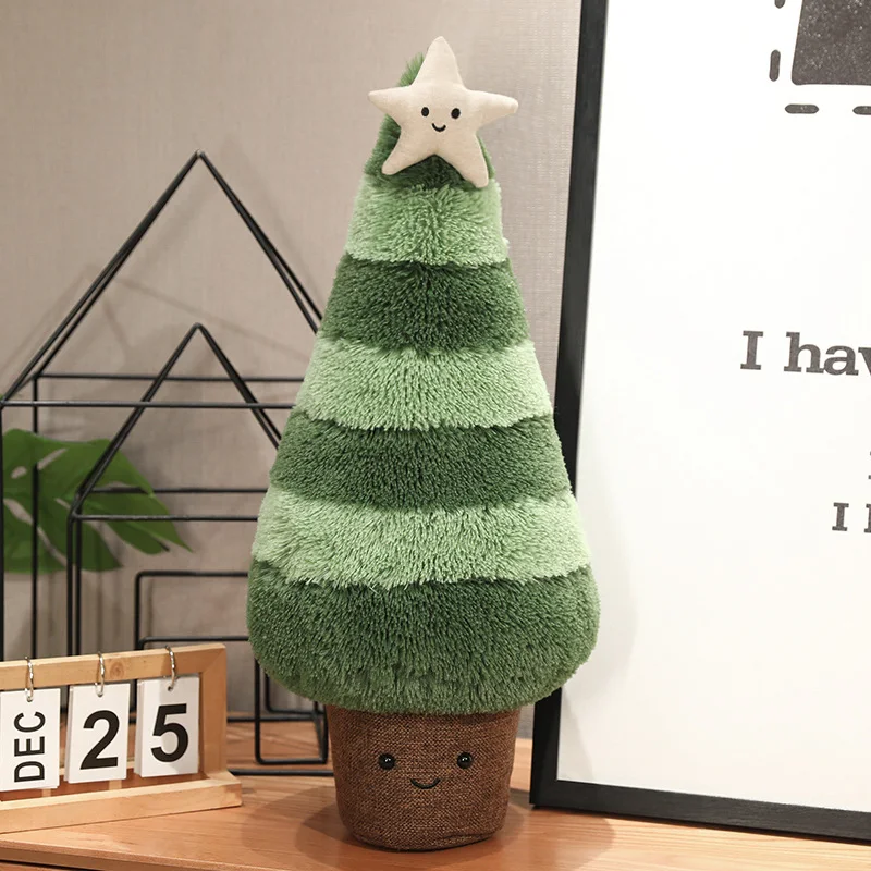 thumbnail image 1 of Christmas Tree Plushie Cute Ginger Bread Reindeer Snowman Peluche Doll Xmas Ring Smile Anime Doll Toys for KIds Birthday Gift, 1 of 5