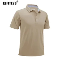 KEFITEVD Summer Athletic Polo Shirts Men's Quick Dry Short Sleeve T-Shirts Sport Workout Breathable Running Shirt Hiking Golf 1