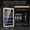 Wine Refrigerators,52-bottle Wine Fridge Cooler Freestanding Wine Refrigerator,(Bordeaux 750ml) Dual Zone Compressor Wine 4