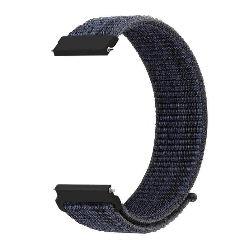 Breathable Nylon Loop Strap, 20mm & 22mm, Compatible with Various Smartwatches