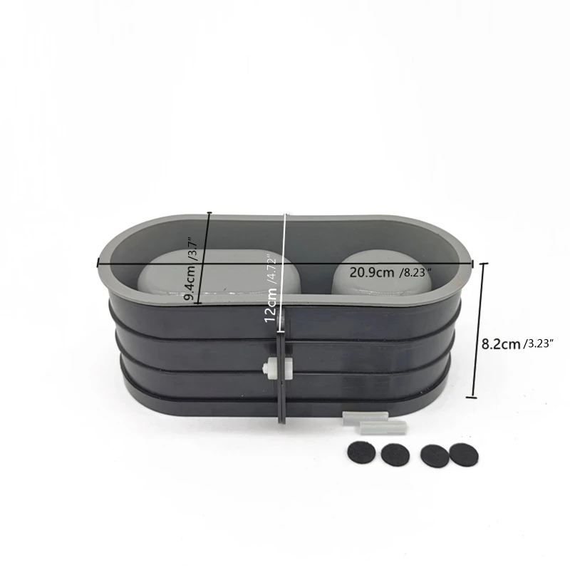 Flower Pot Silicone Mould Double Oval Mould DIY Craft for Small Cactus Seedling