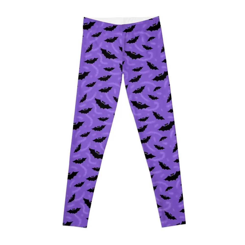 

Purple Halloween Bat Night Leggings for girls Training pants Legging sexy woman Women's pants Womens Leggings