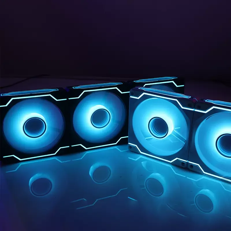 

LOVING COOL PC Case Fan 12cm 4Pin 5V 3Pin ARGB Cyclic Mirror Light Effect PWM CPU 120mm Cooling Fan infinite space ventilador