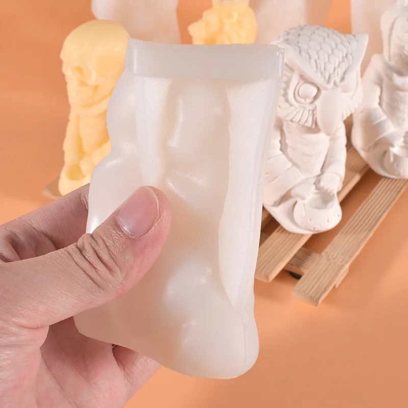 Molde de silicona 3D de calavera Zombie para velas, moldes de silicona de búho  para velas, Kit de fabricación de velas fantasma de León, Molde de resina  hecho a mano DIY 