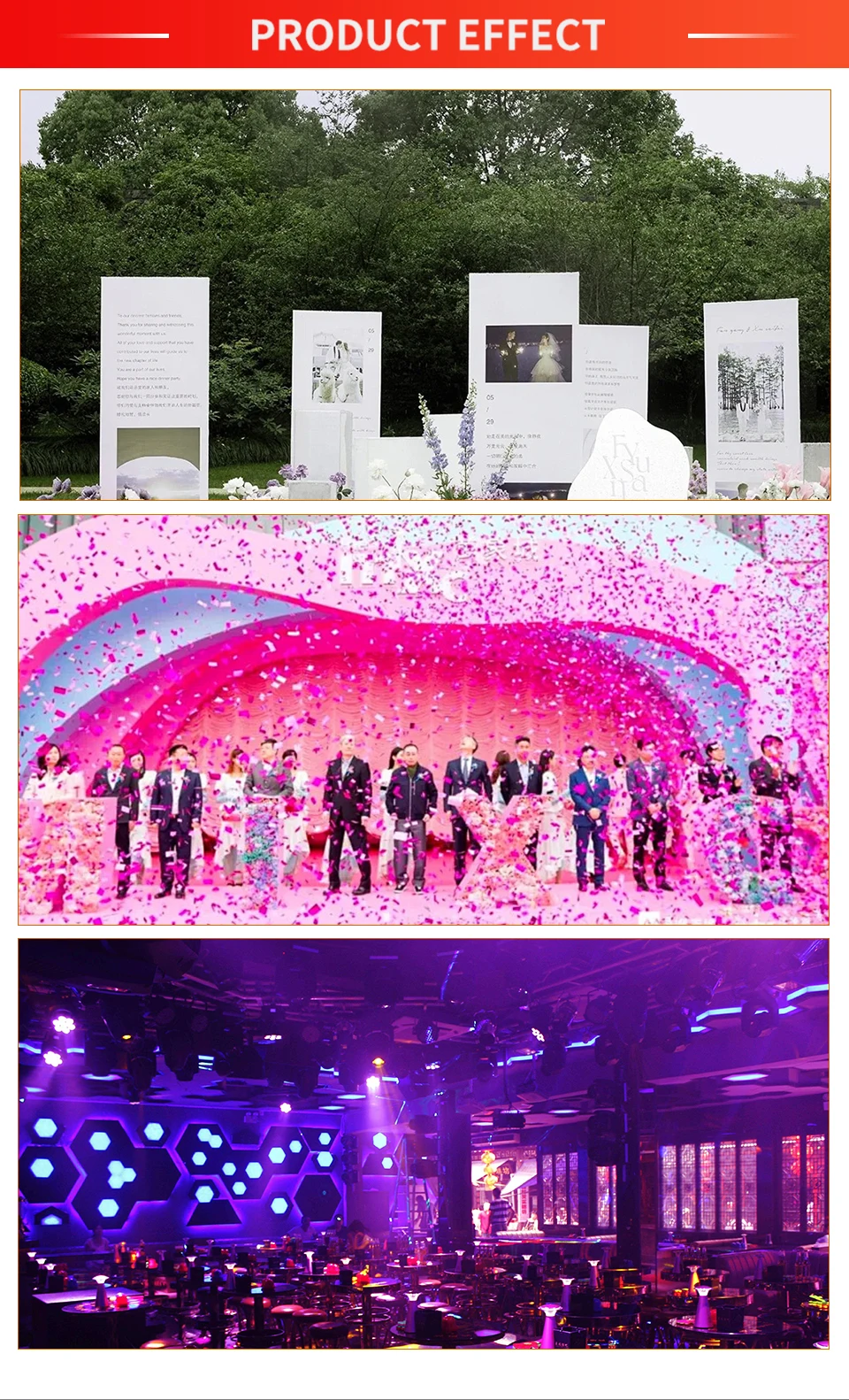 LED 1500W Paper Confetti Cannon Machine Electric Confetti Blower Paper Machine S