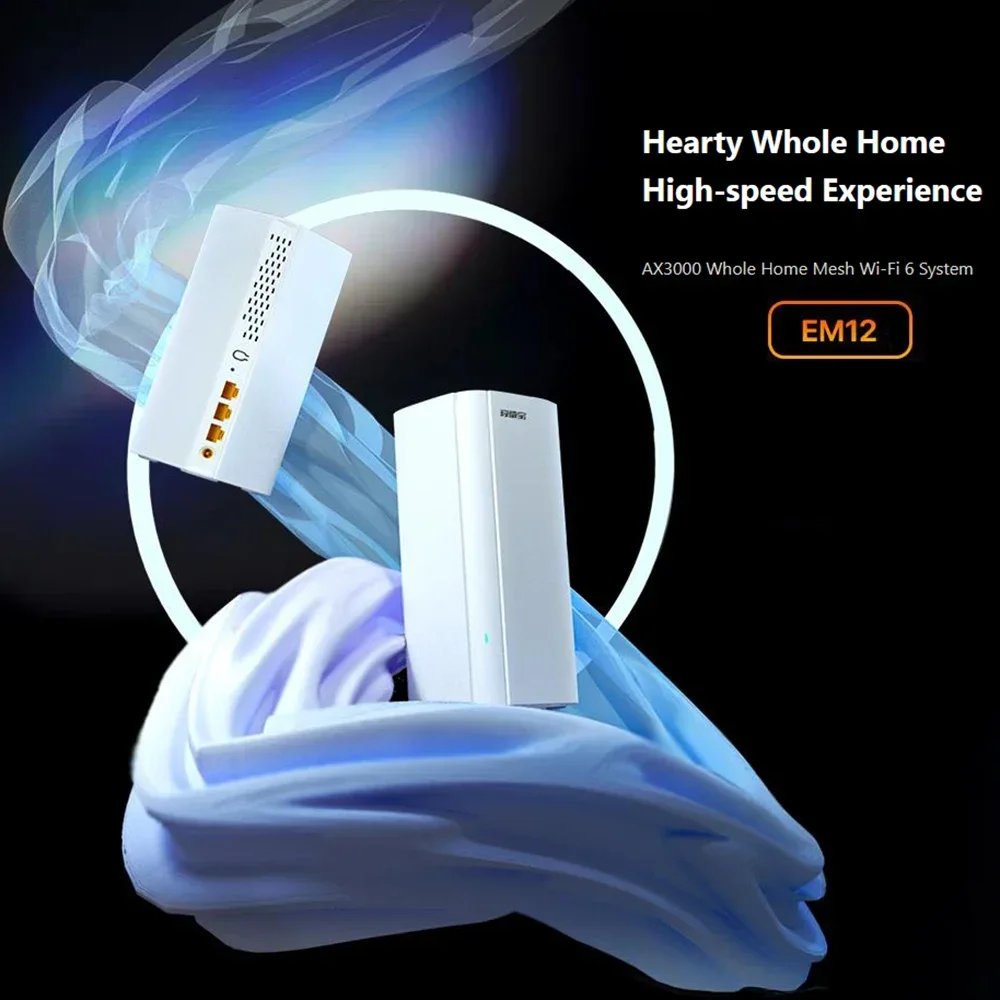 Gigabit Heart Whole Home Mesh Router 5g Sistema 2402mbps Experiência de Alta Velocidade Cobertura de 5500 Pés Ex12 Em12 Tenda-ax3000 - Imagem 2