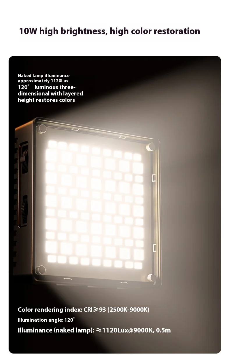 Ulanzi C10 RGB Fill Light Mini 10W Portable Video Light description image 7