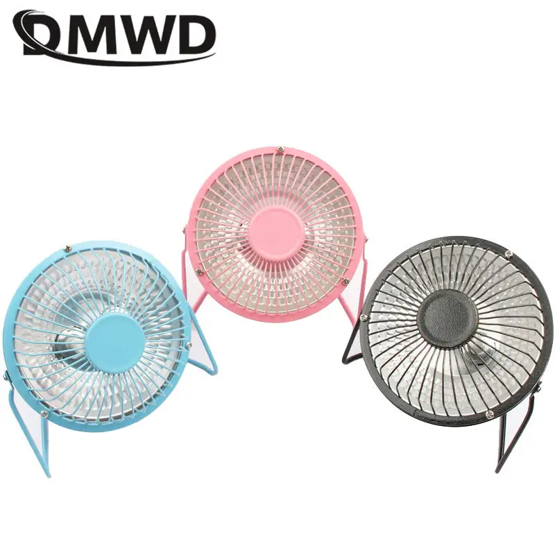 DMWD Household Electric Heater Portable Mini Air Warmer Furnace Quartz Thermal Heating Raditor Desktop Fan For Winter 4/6 inch 6