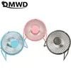 DMWD Household Electric Heater Portable Mini Air Warmer Furnace Quartz Thermal Heating Raditor Desktop Fan For Winter 4/6 inch 6
