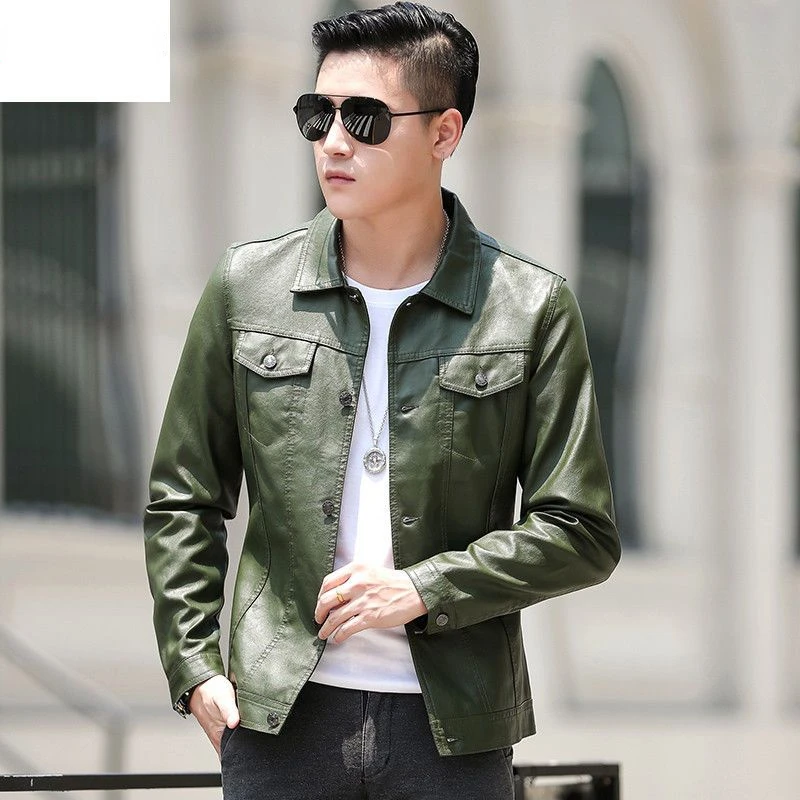

Pu Leather Coat Men Casual Biker Zipper Jackets Male New Men's Leather Jacket Brand Slim Fit Motorcycle Leather Jackets Men A81