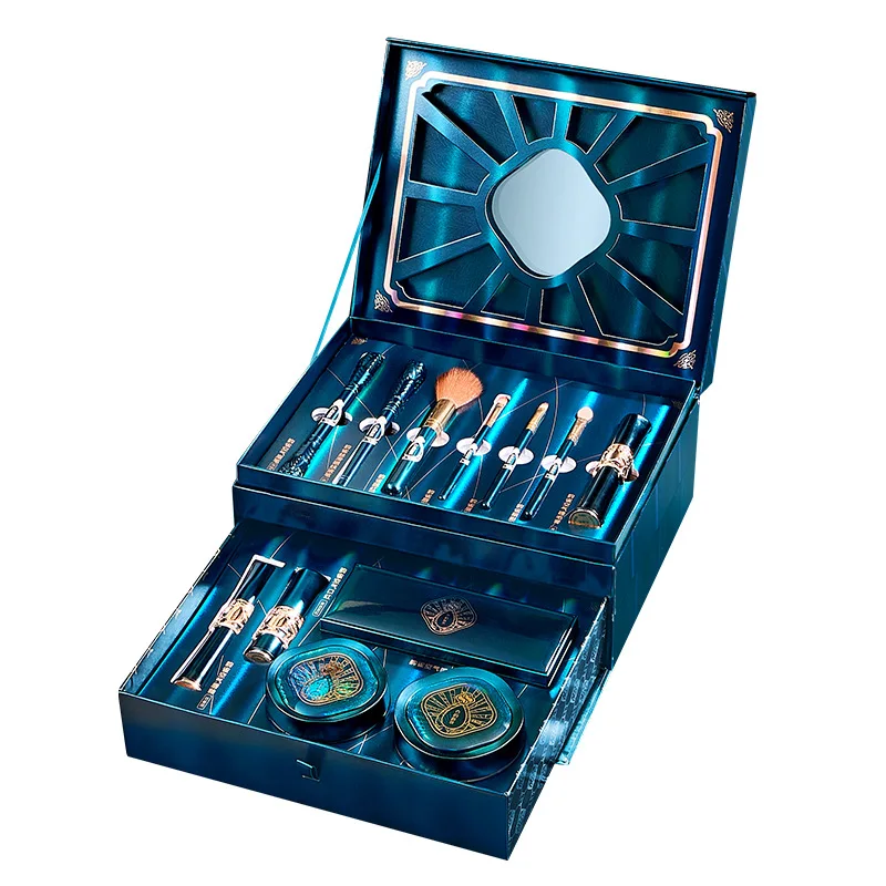 12pcs Makeup Cosmetic Set Lipstick Eye Shadow Mascara Gift Box Face Powder Air Cushion BB Cream Eyeliner Makeup Cosmetic 5