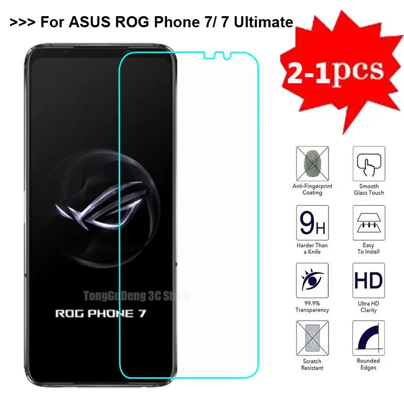 2-1 Pz Vetro Protettivo Hd Per Asus Rog Phone 7 Ultimate Proteggi Schermo In Vetro Temperato Per Cristal Asus Rog Phone 7 Phone Film
