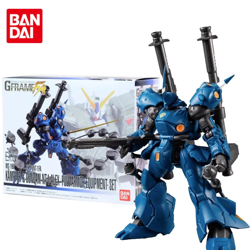 

Bandai Original Shokugan Gundam G-FRAME FA EX01 Kampfer Anime Action Figure Assembly Model Toys Gifts for Children