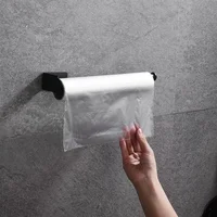Stainless Steel Paper Towel Holder Self Adhesive Kitchen Roll Paper Holder No Punching Kitchen Bathroom Lengthen Storage Rack 5