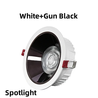Focos LED COB antideslumbrantes redondos empotrados regulables de 7 W, 9 W, 12 W y 15 W para techo, iluminación de centros comerciales y oficinas