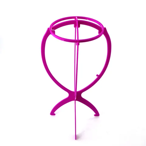 Colorful Ajustable Wig Stands Plastic Hat Display Wig Head Holders 17x34Cm Mannequin Head/Stand Portable Folding Wig Stand